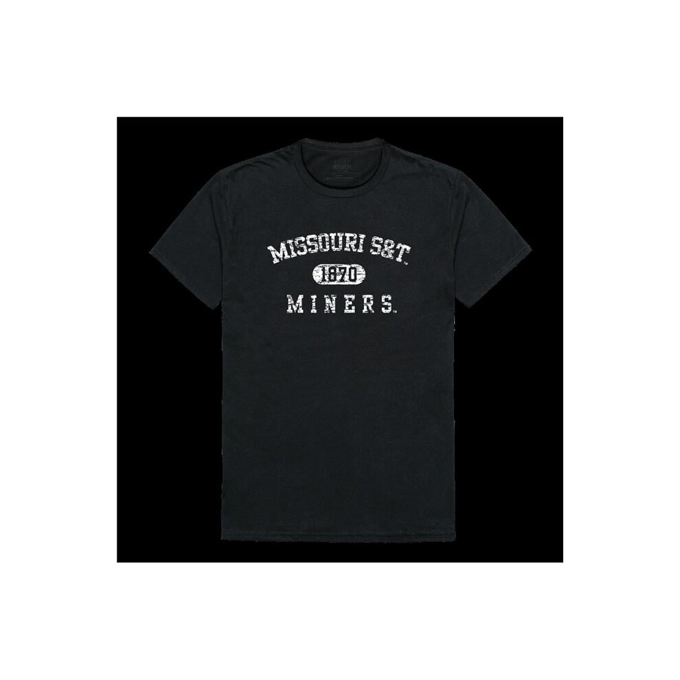 W Republic 574-548-BLK-02 Missouri University of Science & Technology Miners Distressed Arch College T-Shirt, Black - Medium-image-OPC-PGH9MMT-NEW