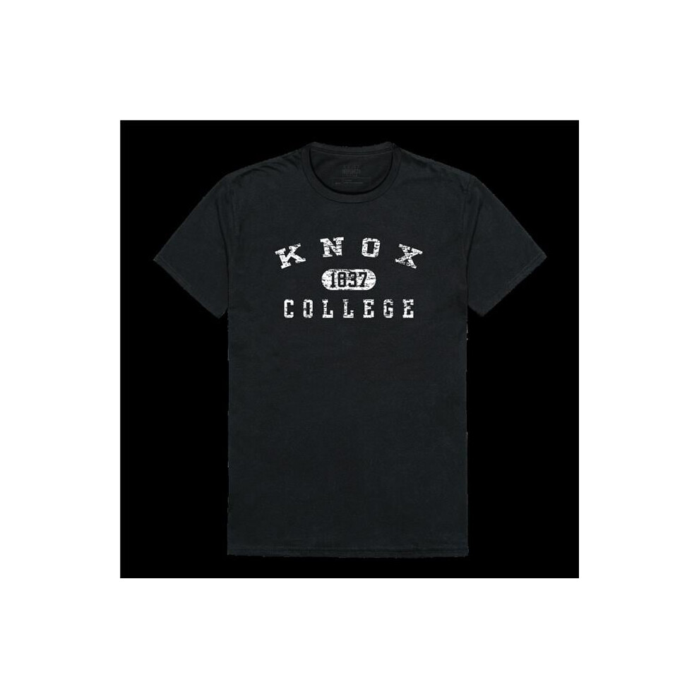 W Republic 574-527-BLK-01 Knox College Prairie Fire Distressed Arch T-Shirt, Black - Small-image-OPC-PGH9JKC-NEW