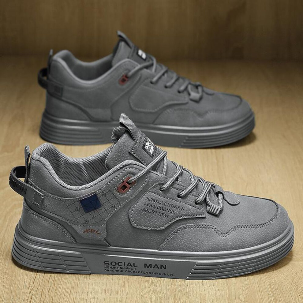 (grey, 39) Casual Sports Shoes Men&apos;S All-Match Wear-Resistant Men&apos;S Shoes Fashion  Skateboarding Shoes for Men Leisure Running Shoes Workking Shoes
