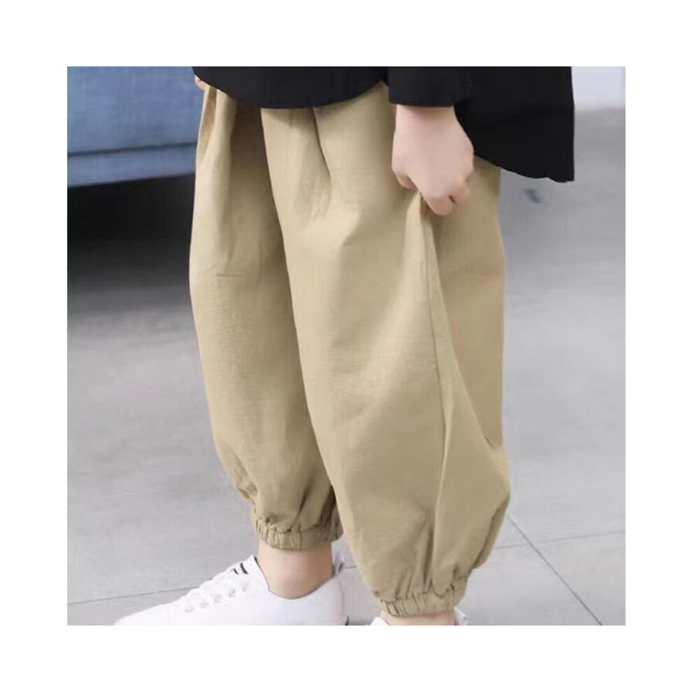 (Khaki Pants, 120) Boys Modern Stylish Outfit Spring Autumn Two Piece Set With Trendy Long Sleeve Shirt-image-OPC-PGHB7PT-NEW