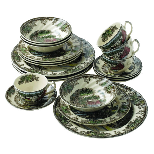 Johnson Brothers Friendly Village 20-Piece Dinnerware Set  Multicolor  10.5