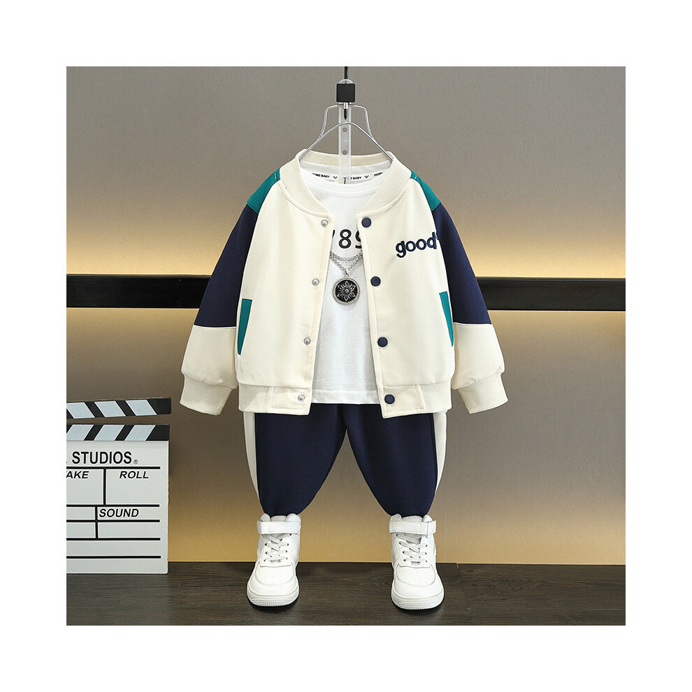 (Navy Blue, 110cm) Korean Style Trendy Two Piece Set For Boys Perfect For Spring And Autumn Comfortable With Fit-image-OPC-PGHBSQM-NEW