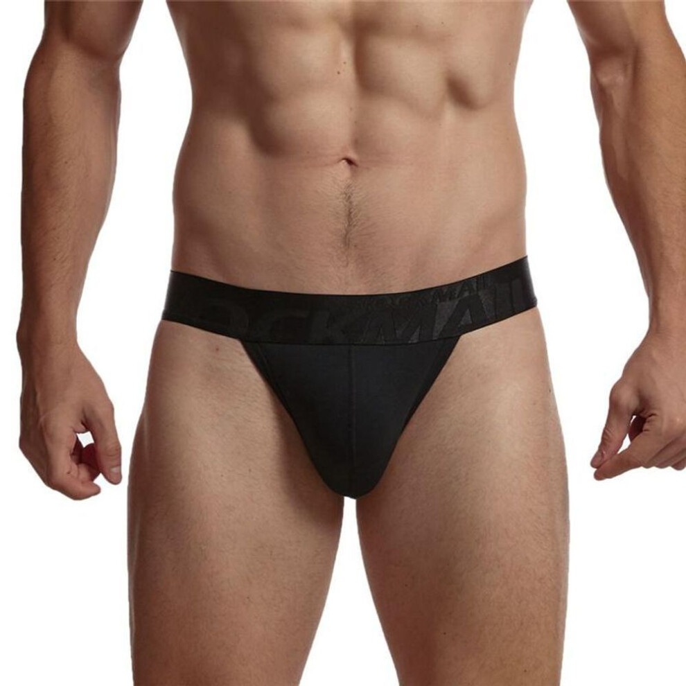 (black, L) Briefs Jockmail Fashion Combed Cotton Breathable Men&apos;s Underwear Low Waist Briefs Sports Solid Colour High Slit Men&apos;s Shorts Daily Casual Un
