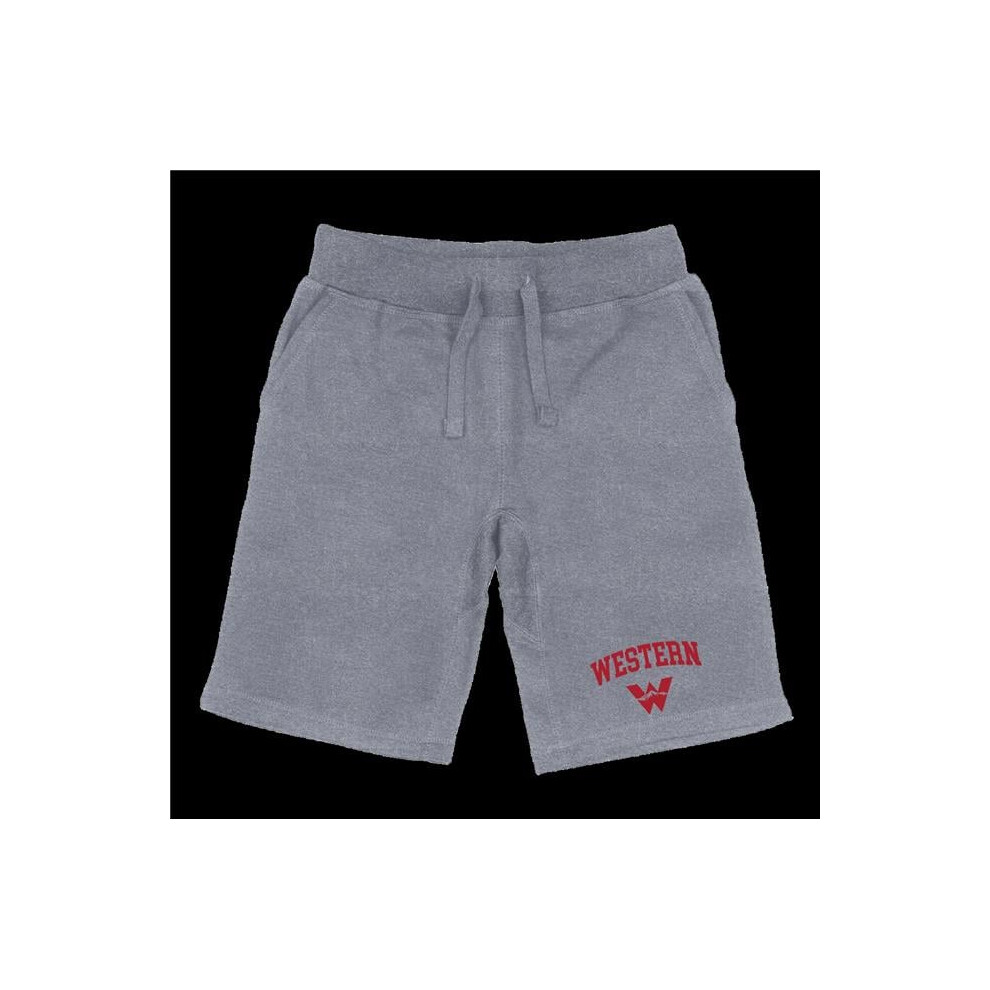 W Republic 570-604-HGY-05 Western Colorado University Mountaineers Seal Shorts, Heather Grey - 2XL-image-OPC-PGHBWTP-NEW