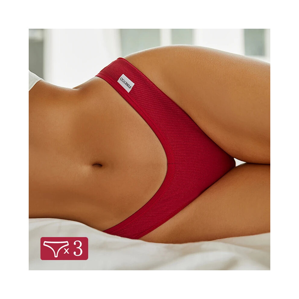 (Set 10, 3pcs) 3pcs Cotton Panties Womens Low Waist Comfortable Underpants-image-OPC-PGHC2PS-NEW