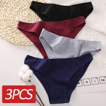 (3pcs Set 8, Set) 3pcs Cotton Underwear Comfortable Panties Ladies Underpants