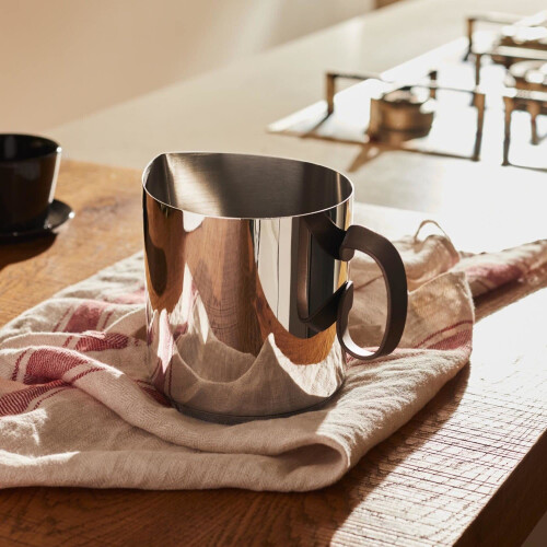 Alessi Chauffe-lait Alessi edo en acier marron 2