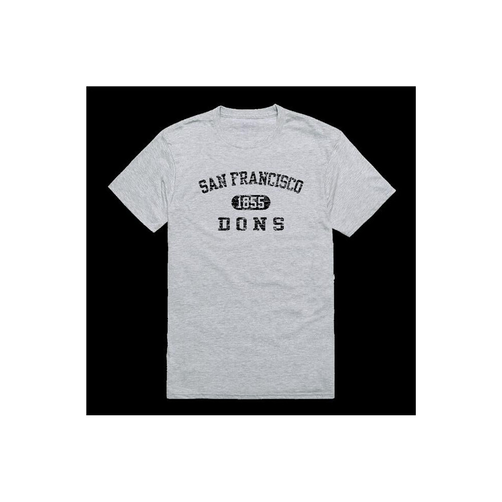 W Republic 574-377-HGY-03 San Francisco State University Dons Distressed Arch College T-Shirt, Heather Grey - Large-image-OPC-PGHC8WJ-NEW
