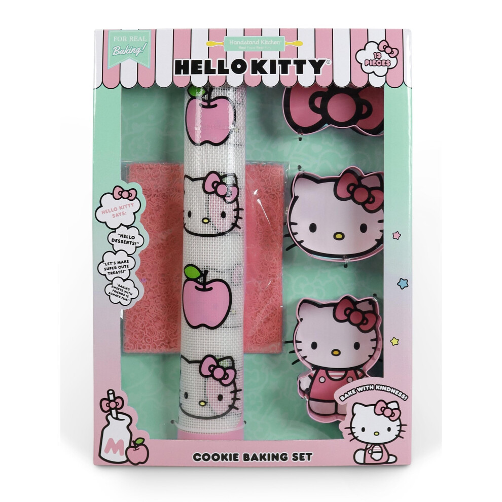 Handstand Kitchen Hello Kitty Pl Tzchen-Backset Mit Ausstechern, Antihaftbeschichteter Backmatte Und Mehr-image