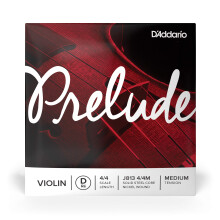 DAddario Prelude Violine, einzelne D-Saite, Mensur 44, mittlere Spannung  J813 44M  massiver Stahlkern, warmer Ton, wirtschaftlich und langlebig
