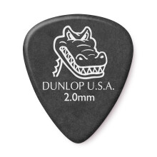 JIM DUNLOP Gator Grip Standard 2.0mm Zwarte Gitaarplectra