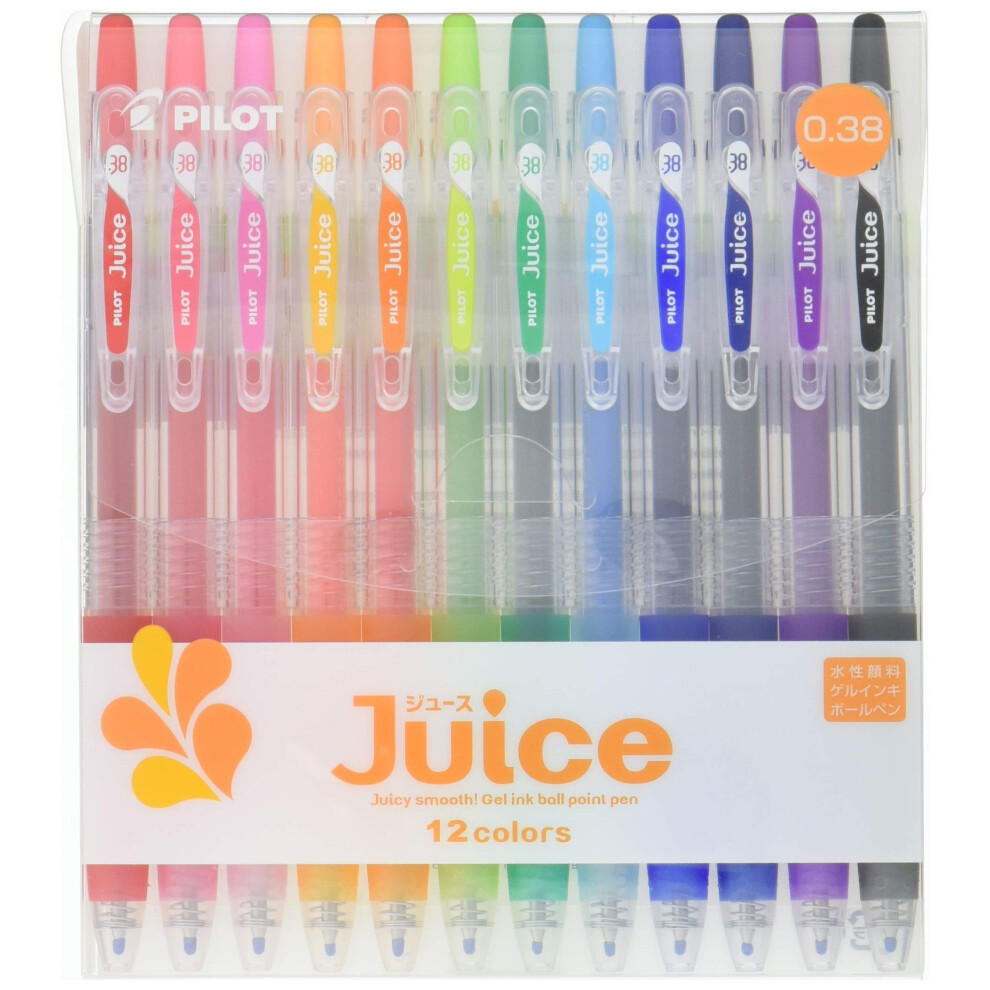 PILOT Juice Gel Ink Ballpoint Pen  038 mm  12 Color Set LJU120UF12C