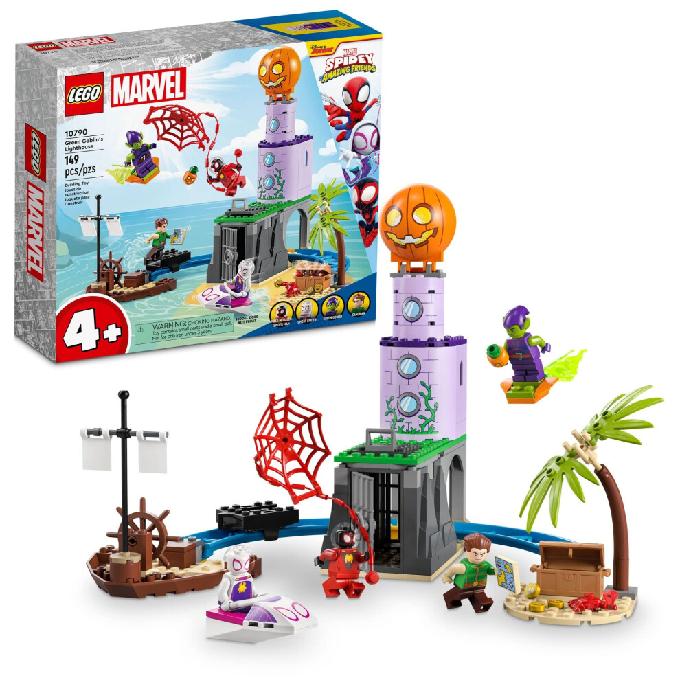 New Lego Marvel Team Spidey At Goblin's Lighthouse 10790 Toy For Ki Green 6427557