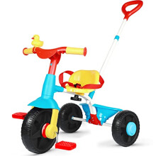 KRIDDO 2 in 1 Tricicli per bambini dai 18 mesi ai 3 anni Regalo per bambini piccoli Tri