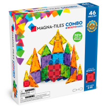 Magna-fliser Combo 46-delt magnetisk konstruktion Indstil det originale magnetiske bygningsmærke