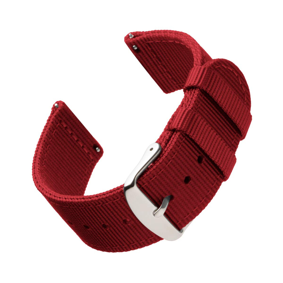 Archer Watch Straps - Cinturini In Nylon Premium A Sgancio Rapido (Rosso, 22Mm)-image