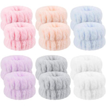 12 stk h?ndledsvaskeb?nds?t Anmieciu ansigtsvask armb?nd Mikrofiber h?ndledsspa vask Vaskeb?nd H?ndkl?der til ansigtsvask Undg? at v?ske spilder