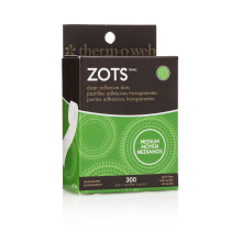 ICRAFT ZOTS DOTS ADESIVO CLARO M dio 3/8 """" Di metro x 1/64 """" Contagem de 300 de espessura
