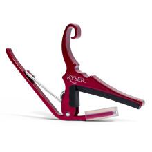 Kyser Capo de guitarra de mudan   a r   pida para guitarras ac   sticas de 6 cordas Ruby Red KG6RA
