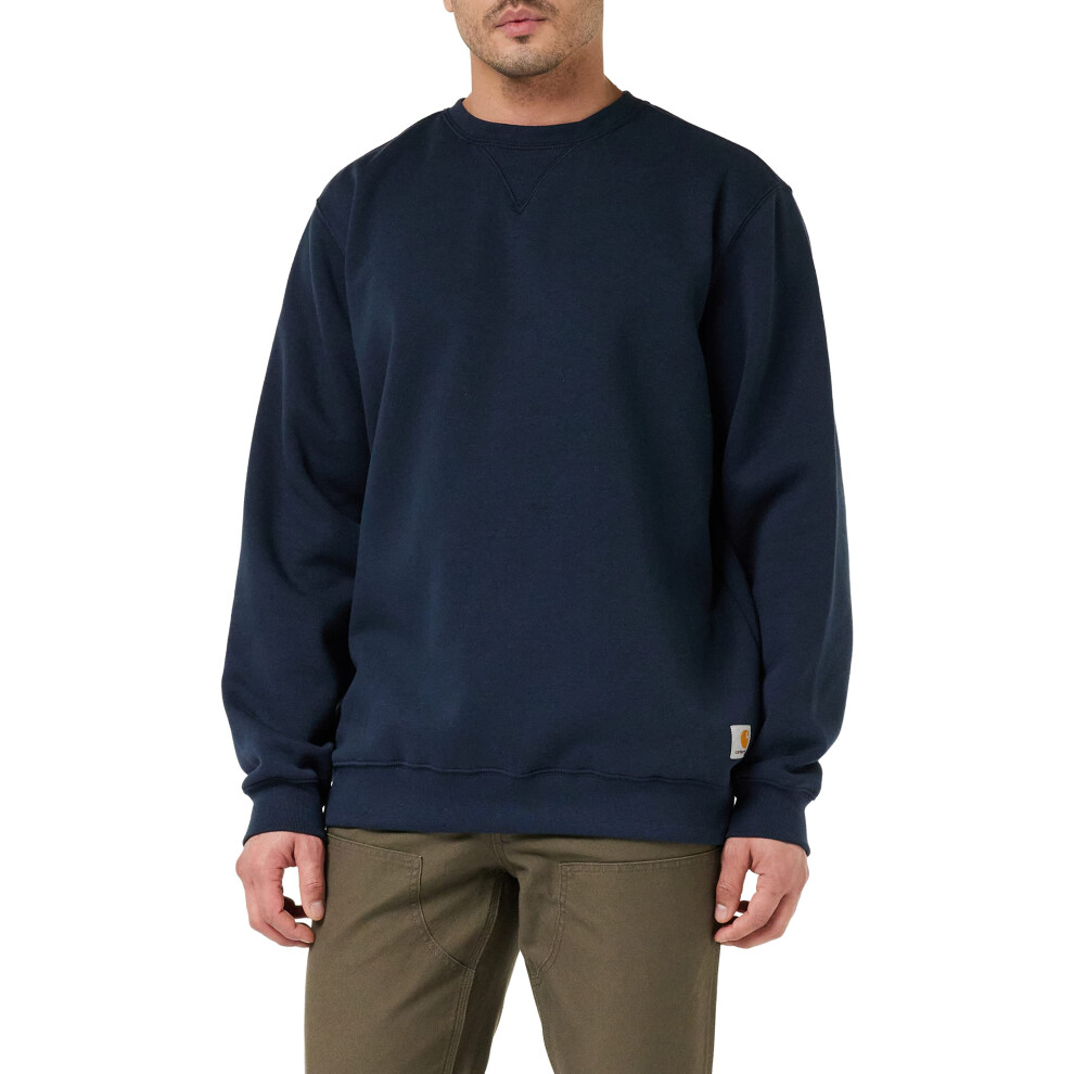 carhartt Mens Midweight crewneck Sweatshirt New Navy Large