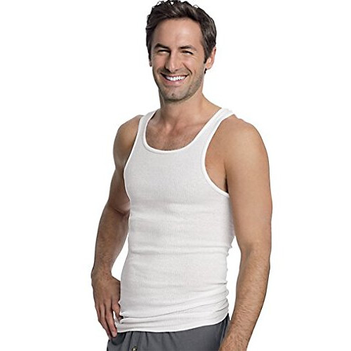 Hanes Herr 3-Pack A-Shirt, Vit, Medium 1