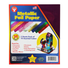 Papier metaliczny 2 sztuki 10 Asst Color Arts & Crafts Paper Hyg108 Hygloss Products Inc.