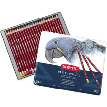Derwent Pastel Pencils 4mm Core Metal Tin 24 Count (32992)