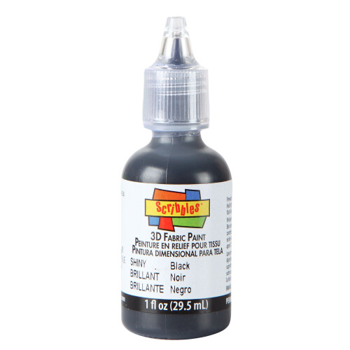 3D farba na textil Scribbles 38 ml leskl    cierna