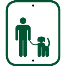 Mutt Mitt 2498 Business Sign, Green & White