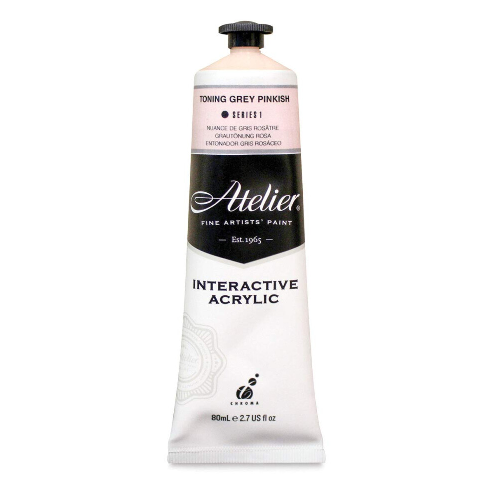 Chroma Atelier Interactive Acrylic 80 Ml Tube Toning Grau Pink-image