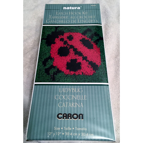 Caron Natura Latch-Hook Kit Ladybug 12 """" X 12 """"