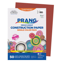 Prang (entinen SunWorks) Punainen rakennuspaperi 9"" x 12"" 50 arkkia