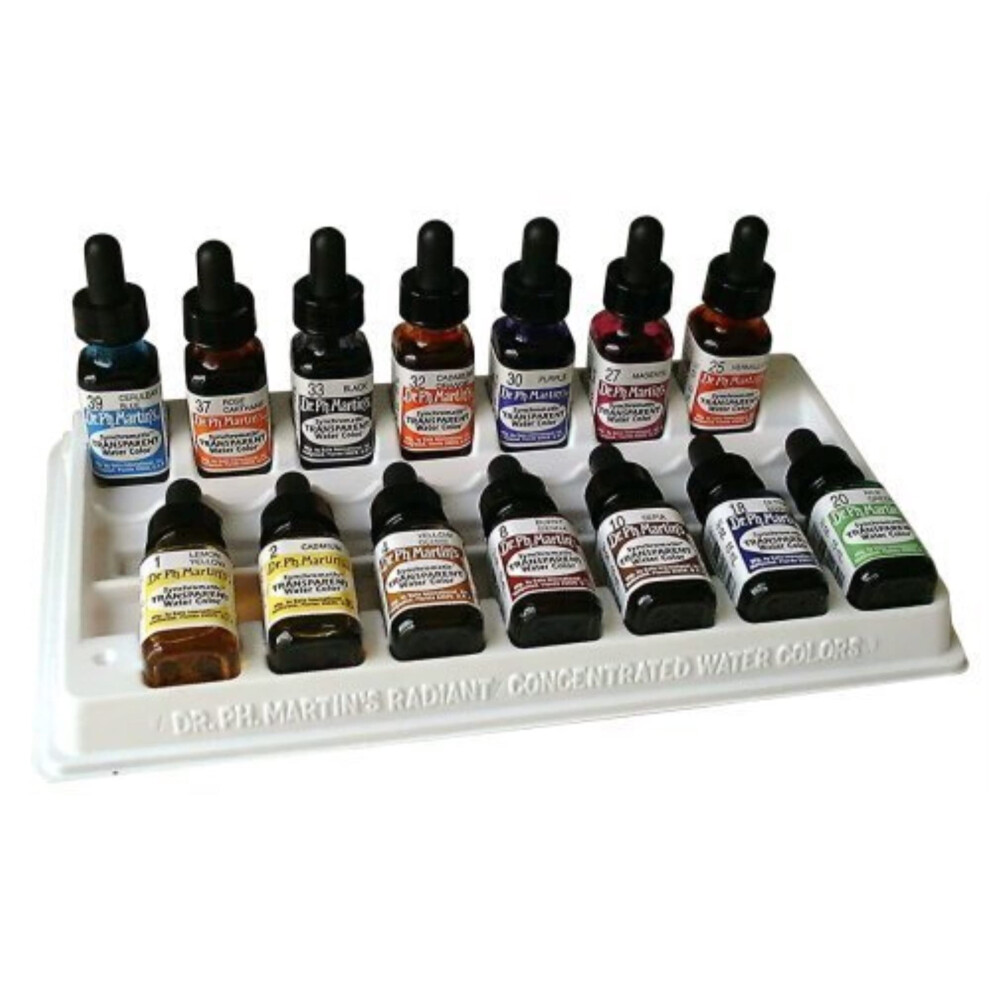 Dr Ph Martins Synchromatic Transparent Water Color  05 oz  Set of 14 Student Art Set