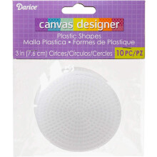 Darice 10-teilige runde Kunststoff-Leinwandform, 7,6 cm, transparent