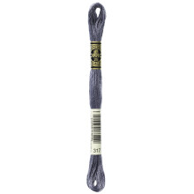 DMC 117-317 Mouline Stranded Cotton Six Strand Embroidery Floss Thread Pewter Gray 8,7-yard