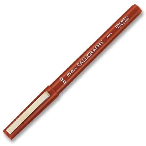 Uchida Of America Μαρκαδόρος Καλλιγραφίας, Λεπτή Μύτη, 2.0mm, Βουργουνδία