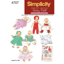 Simplicidade 4707 Padr   es de costura de roupas de boneca vintage para meninas por Teri A (S-L)