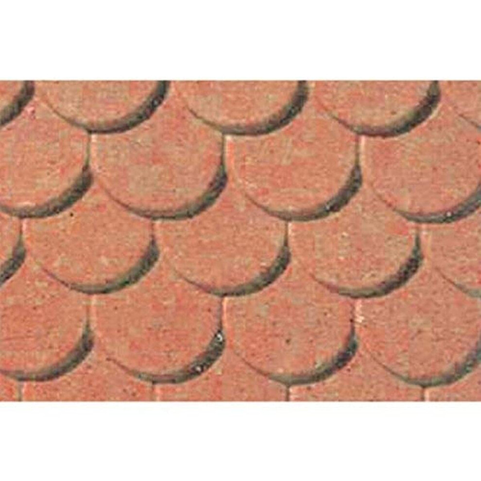 Feuilles à motifs en plastique JTT Scenery Products : Tuile à bords festonnés 5 mm