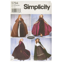Simplicity Women's Cape Cosplay and Costume Sewing Patterns Sizes XS-L