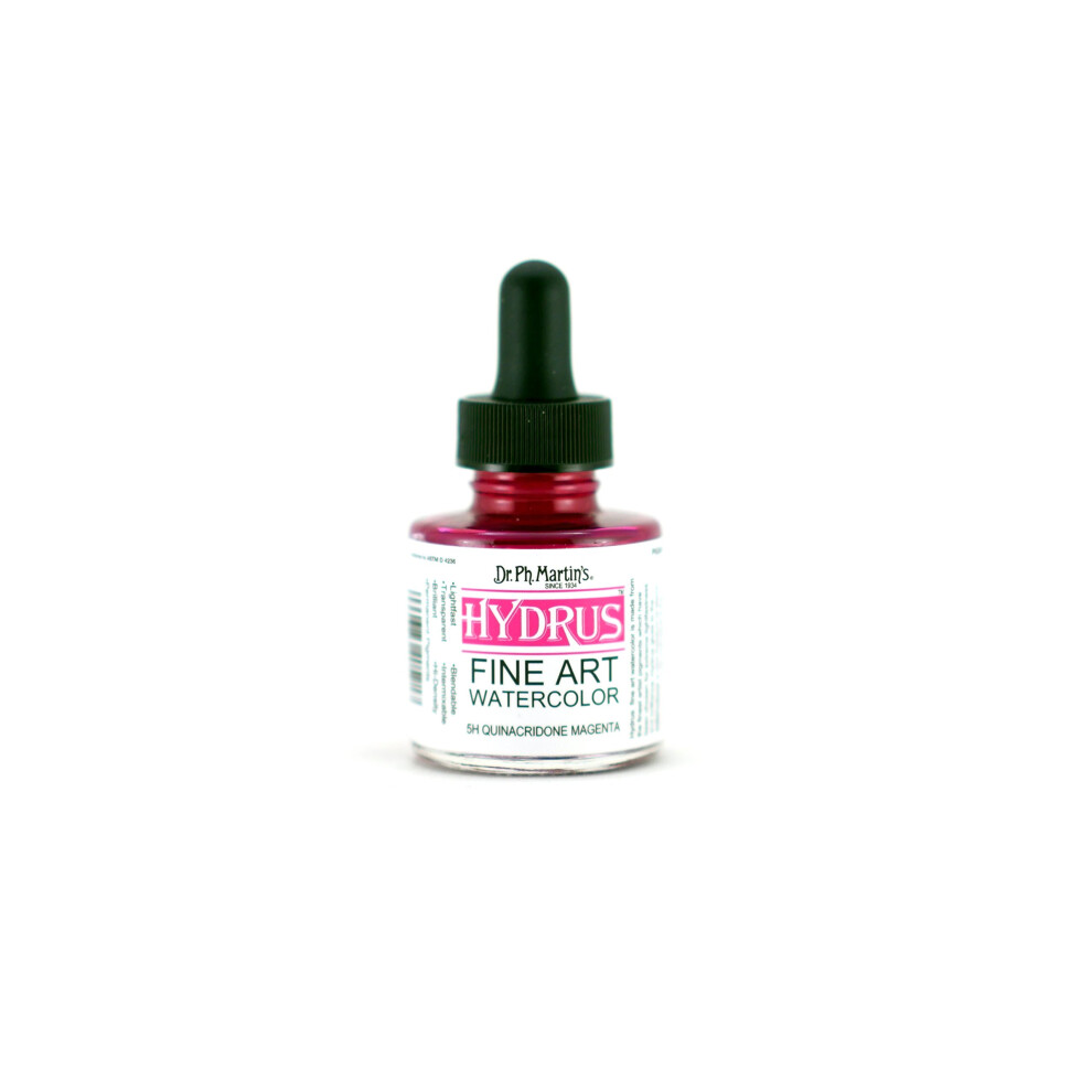 Dr Ph Martins Hydrus Fine Art 5H Watercolor Bottle  1 Fl Oz Pack of 1  Quinacridone Magenta