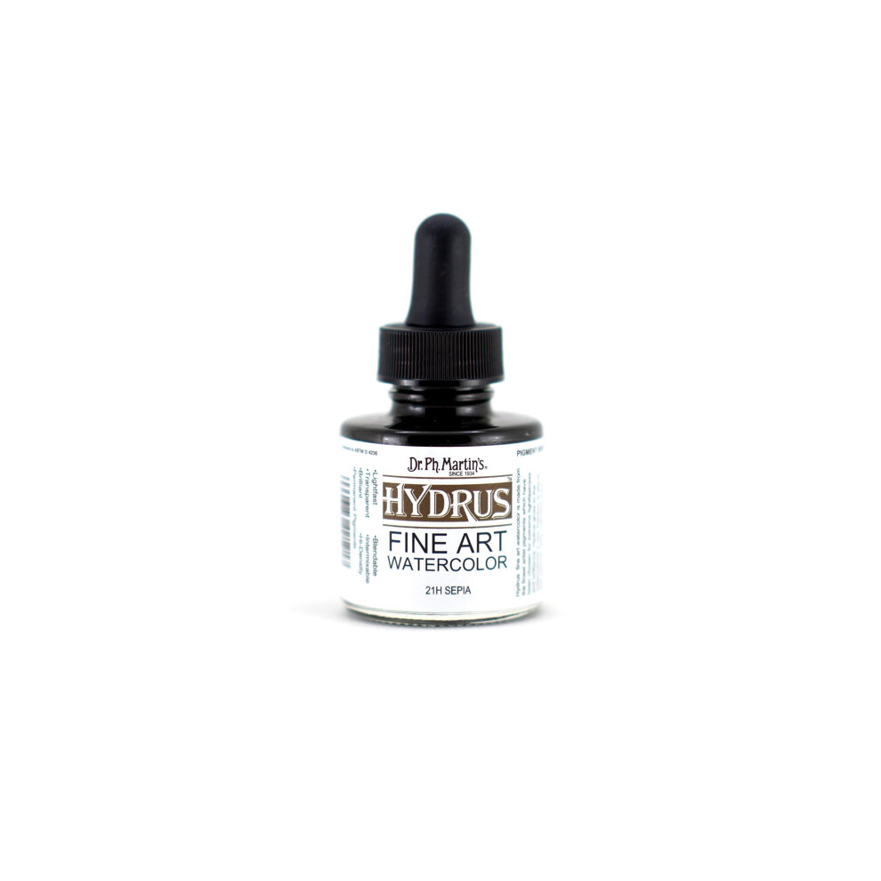 Dr Ph Martins Hydrus Fine Art 21H Watercolor Bottle  10 oz  Sepia
