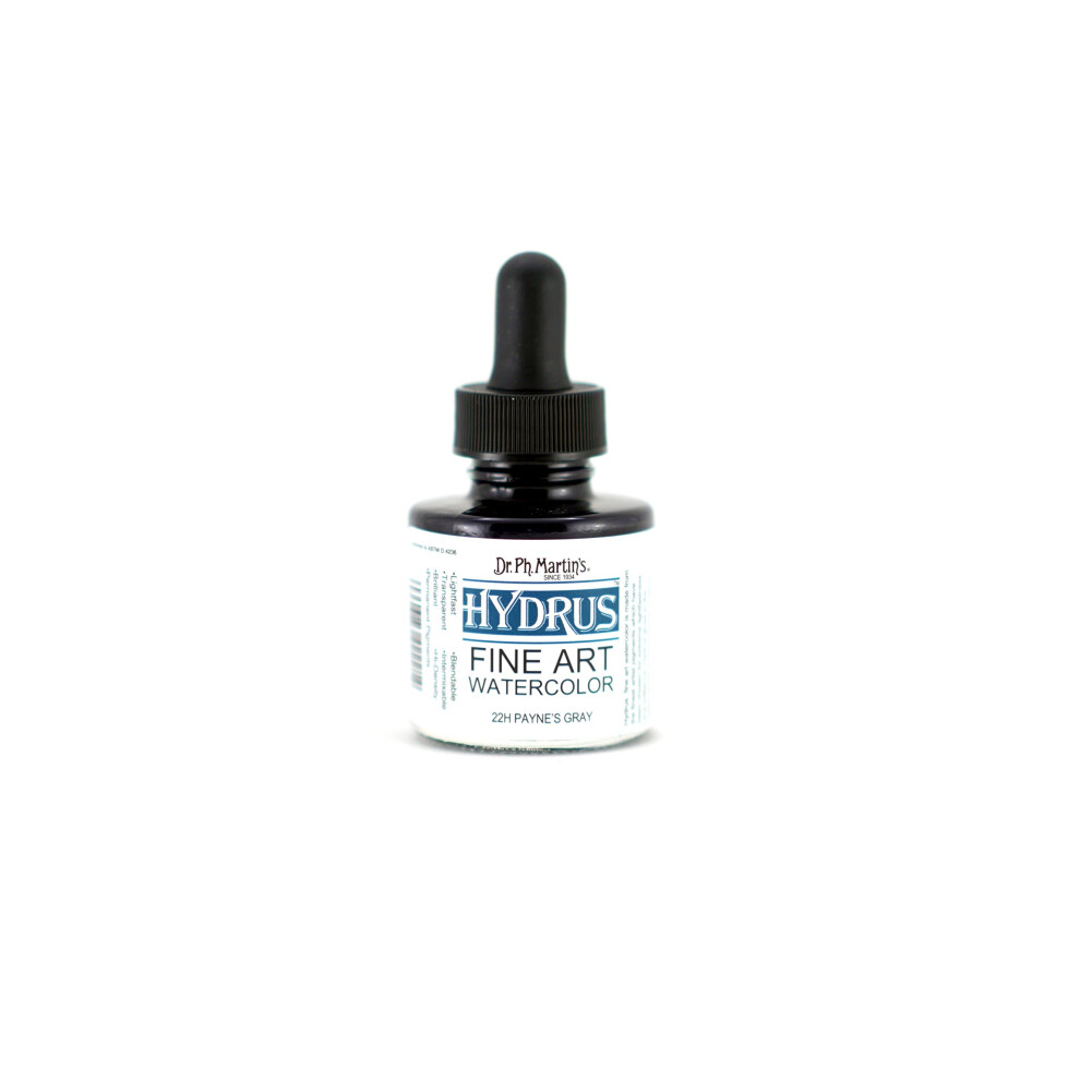 Dr Ph Martins Hydrus Fine Art Watercolor 22H Watercolor Bottle  10 oz  Paynes Gray  1 Bottle
