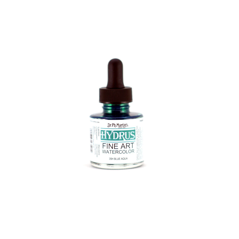 Dr Ph Martins Hydrus Fine Art 35H Watercolor Bottle  1 Ounce Pack of 1  Blue Aqua