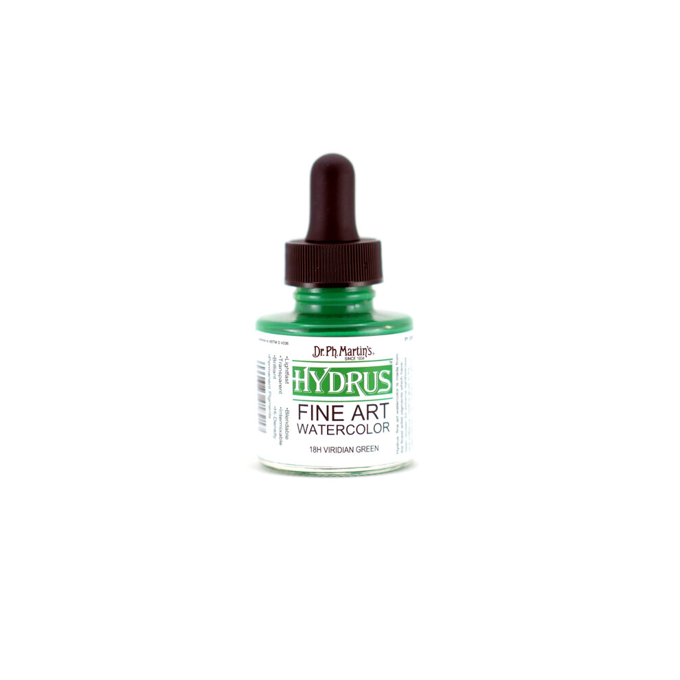 Dr Ph Martins Hydrus Fine Art 18H Watercolor Bottle  10 oz  Viridian Green