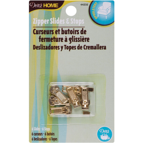 Dritz Home 44232 Σαπούνια & Σταμάτες Ζipper, Χρυσό (6-Σετ)