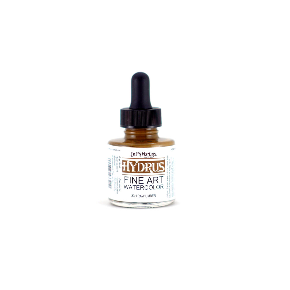 Dr Ph Martins Hydrus Fine Art 33H Watercolor Bottle  10 oz  Raw Umber