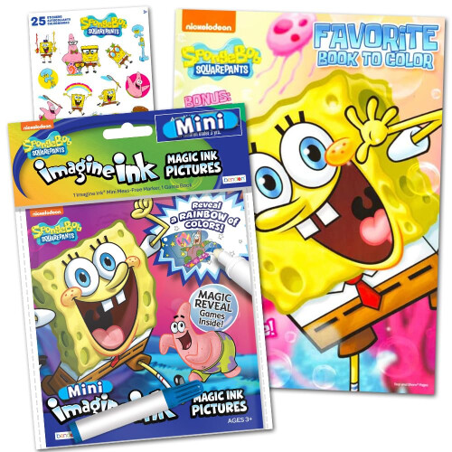 Σετ Χρωματισμού Spongebob Squarepants με Βιβλίο Χρωματισμού και Αυτοκόλλητα