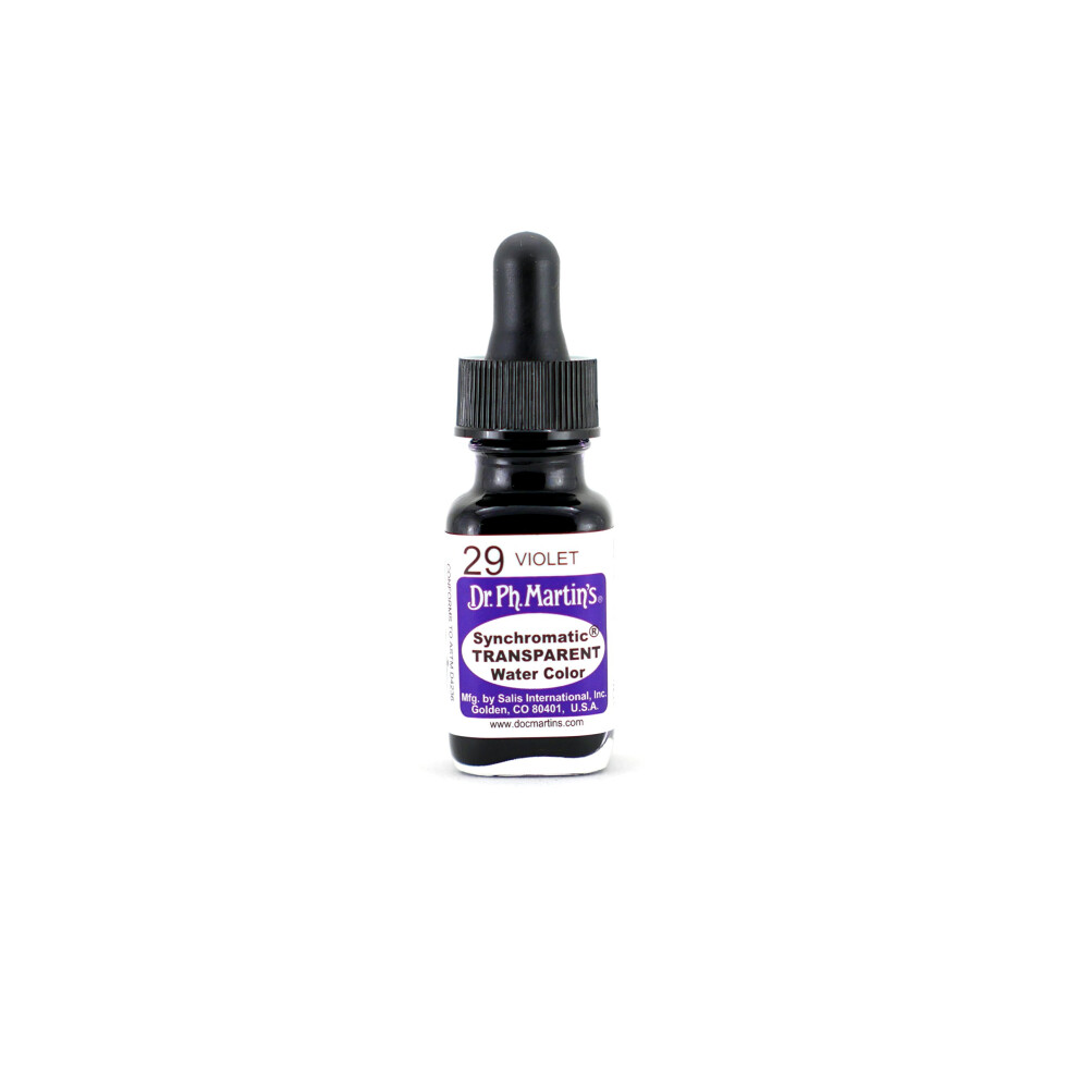 Dr Ph Martins Synchromatic Transparent Water Color 29 Watercolor Bottle  05 oz  Violet  1 Bottle