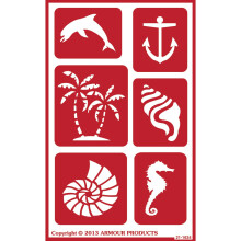 Armour Products Etch Over N Over Schablone Seashore