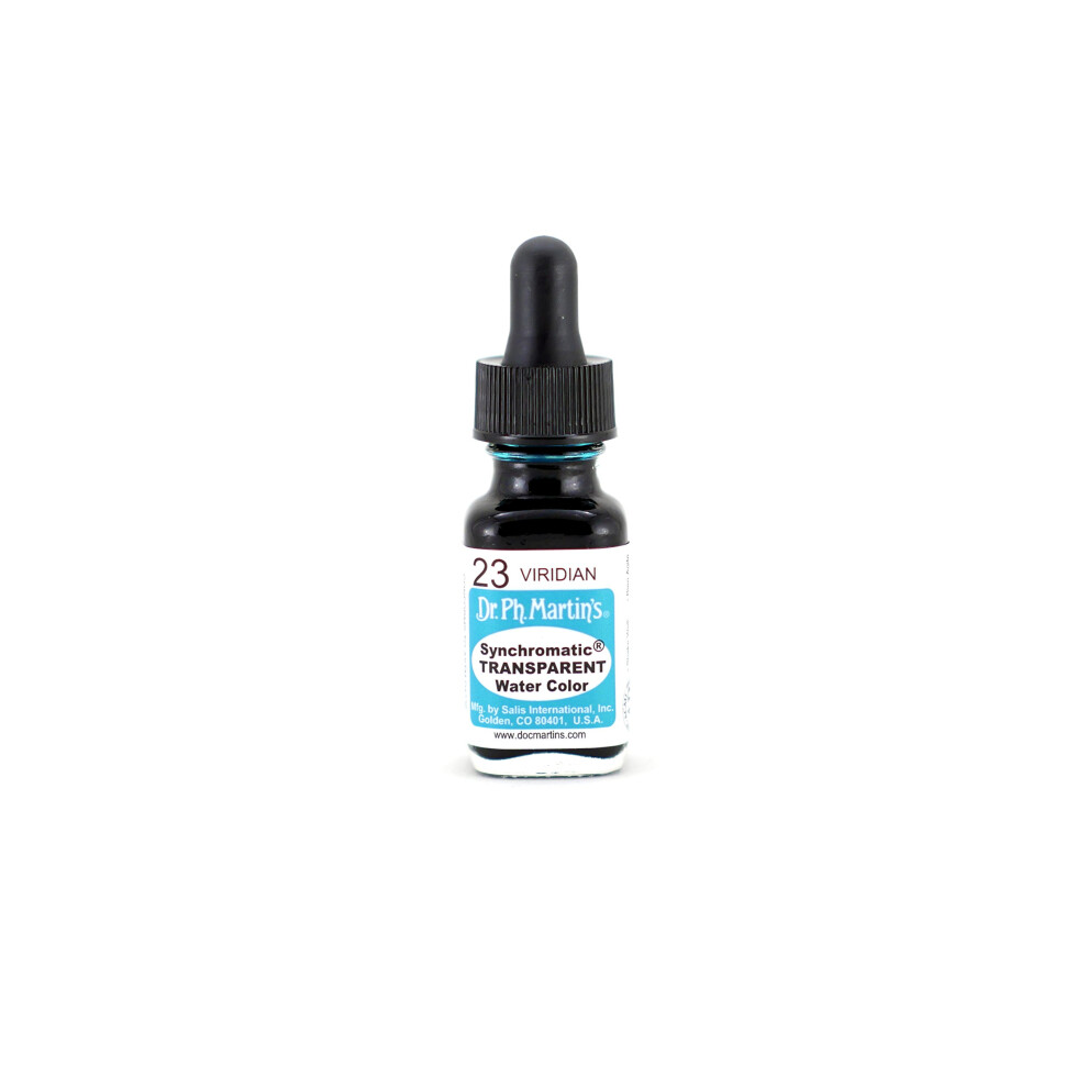 Dr Ph Martins Synchromatic Transparent Water Color 23 Watercolor Bottle  05 oz  Viridian  1 Bottle